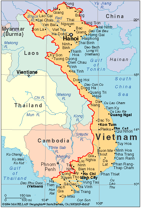 Vietnam Now - current map 
